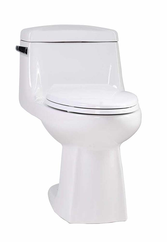 Anzzi Templar 1-piece 1.28 GPF Single Flush Elongated Toilet in White T1-AZ061 2
