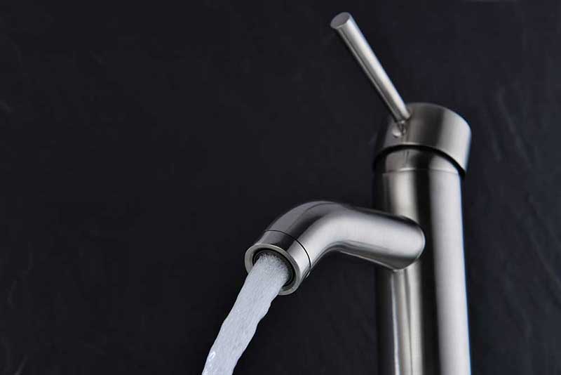 Anzzi Fann Single Handle Vessel Sink Faucet in Brushed Nickel 8