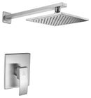 Anzzi Viace Series 1-Spray 12.55 in. Fixed Showerhead in Brushed Nickel