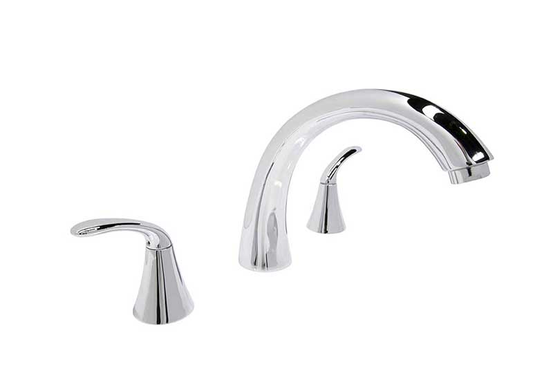 Anzzi Note Series 2-Handle Roman Bathtub Faucet in Polished Chrome