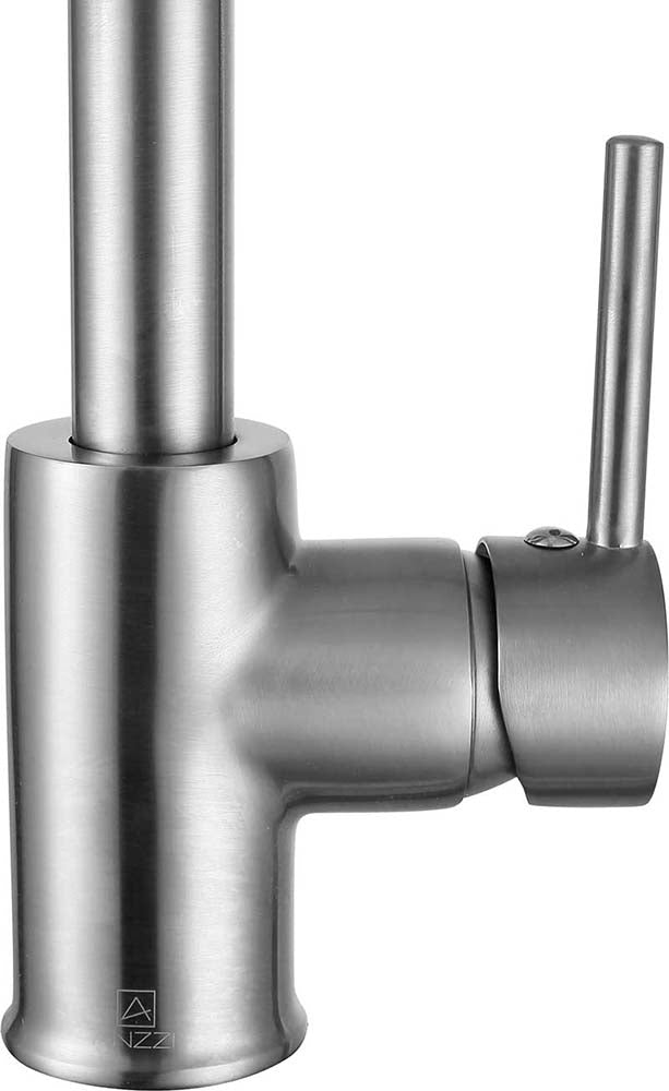 Anzzi Tycho Single-Handle Pull-Out Sprayer Kitchen Faucet in Brushed Nickel KF-AZ213BN 14