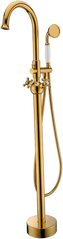 Anzzi Bridal 3-Handle Claw Foot Tub Faucet with Hand Shower in Gold FS-AZ0061RG 21