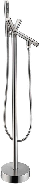 Anzzi Havasu 2-Handle Claw Foot Tub Faucet with Hand Shower in Brushed Nickel FS-AZ0042BN 20