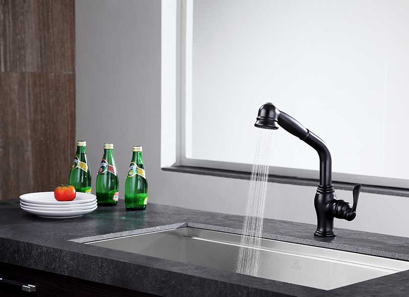 Anzzi Del Moro Single-Handle Pull-Out Sprayer Kitchen Faucet in Oil Rubbed Bronze KF-AZ203ORB 18