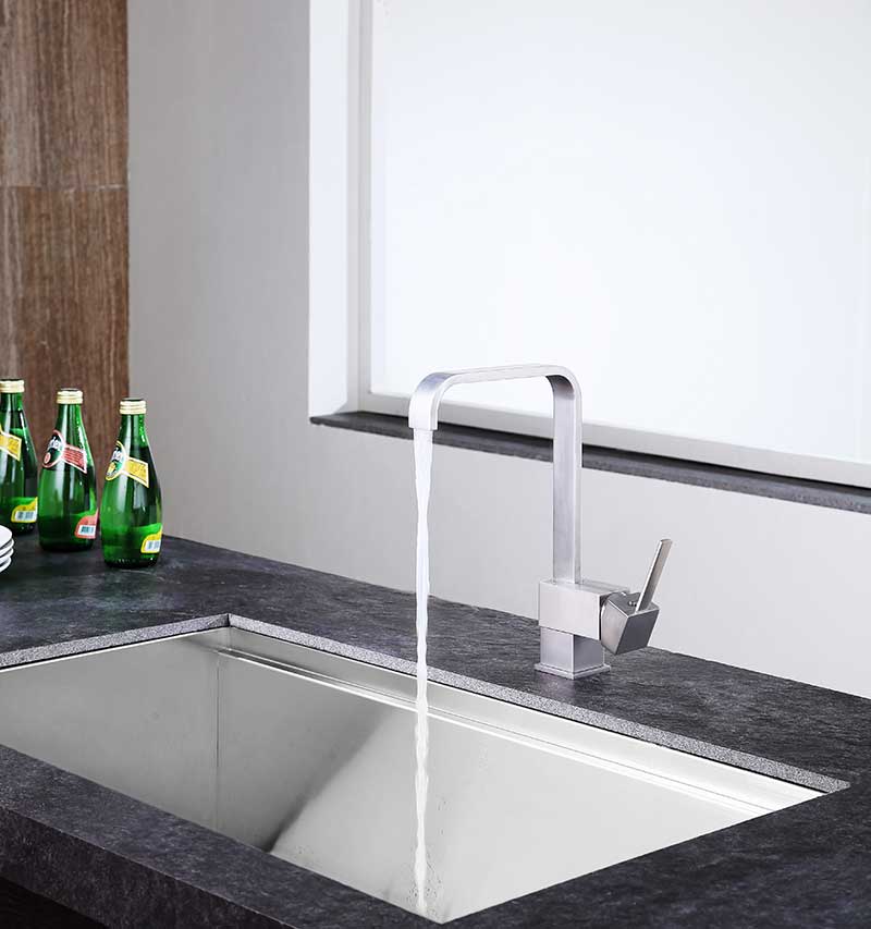 Anzzi Sabre Single-Handle Standard Kitchen Faucet in Brushed Nickel KF-AZ220BN 5