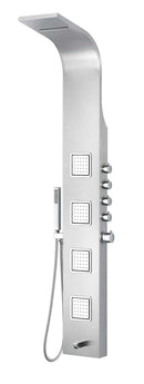 Anzzi MESA Series 64 in. Full Body Shower Panel System with Heavy Rain Shower and Spray Wand in Brushed Steel