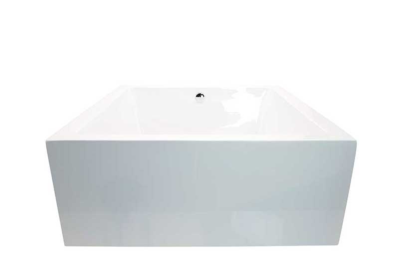 Anzzi Apollo 55 in. One Piece Acrylic Freestanding Bathtub in Glossy White 7