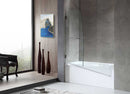 Anzzi Vensea Series 34 in. by 58 in. Frameless Hinged Tub Door in Brushed Nickel SD-AZ8074-01BN 3
