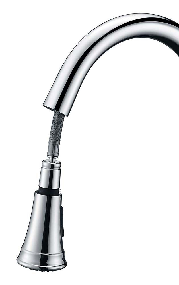 Anzzi Luna Single Handle Pull-Down Sprayer Kitchen Faucet in Polished Chrome KF-AZ1131CH 4
