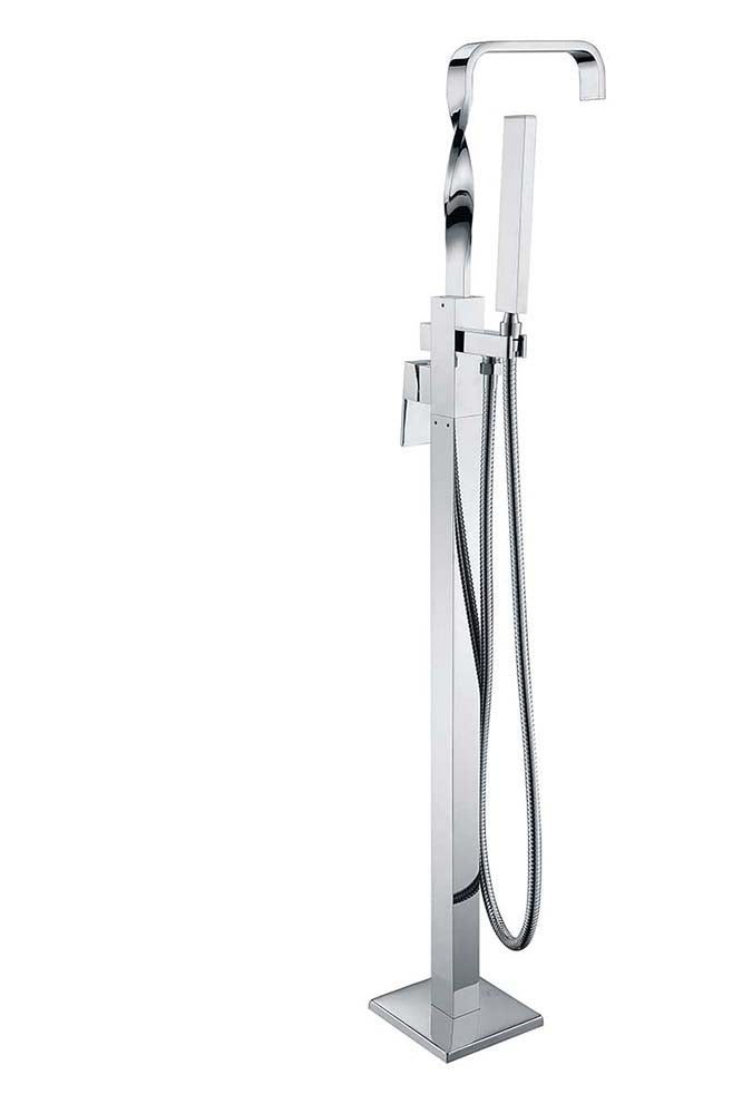 Anzzi Yosemite 2-Handle Claw Foot Tub Faucet with Hand Shower in Polished Chrome FS-AZ0050CH 19