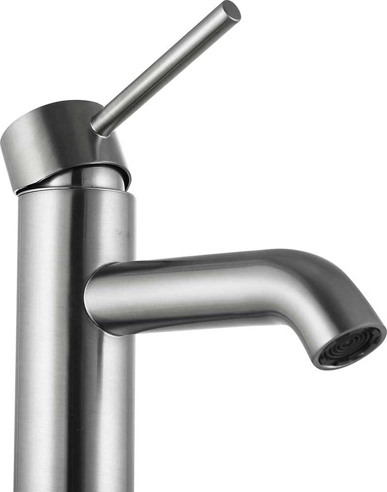 Anzzi Valle Single Hole Single Handle Bathroom Faucet in Brushed Nickel L-AZ108BN 5