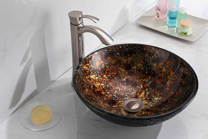 Anzzi Tuasavi Series Vessel Sink in Molten Gold S172 3