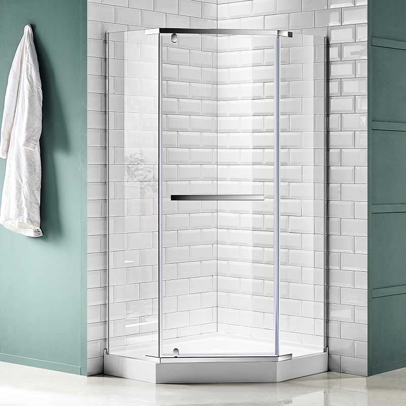 Anzzi Castle Series 49 in. x 72 in. Semi-Frameless Shower Door with TSUNAMI GUARD in Polished Chrome SD-AZ056-01CH 6