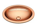 Anzzi Lux 19 in. Handmade Drop-in Oval Bathroom Sink in Hammered Copper LS-AZ331