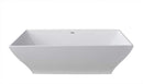 Anzzi Kayenge 5.9 ft. Solid Surface Center Drain Freestanding Bathtub in Matte White FT-AZ8419 4
