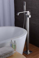 Anzzi Angel 2-Handle Claw Foot Tub Faucet with Hand Shower in Brushed Nickel FS-AZ0044BN 2