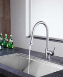 Anzzi Tycho Single-Handle Pull-Out Sprayer Kitchen Faucet in Brushed Nickel KF-AZ213BN 11
