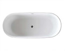 Anzzi Badi 5.9 ft. Solid Surface Center Drain Freestanding Bathtub in Matte White FT-AZ8402 3