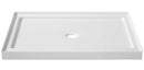 Anzzi Fissure Series 36 in. x 48 in. Single Threshold Shower Base in White SB-AZ011WO