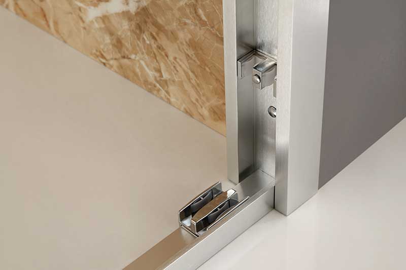 Anzzi Pharaoh 48 in. x 72 in. Framed Sliding Shower Door in Brushed Finish with Handle SD-AZ01BBH-R 8
