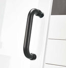 Anzzi Fellow Series 30 in. x 72 in. Frameless Hinged Shower Door in Matte Black with Handle SD-AZ09-02MB 6