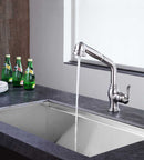 Anzzi Del Moro Single-Handle Pull-Out Sprayer Kitchen Faucet in Brushed Nickel KF-AZ203BN 10