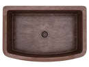 Anzzi Terra Farmhouse Handmade Copper 33 in. 0-Hole Single Bowl Kitchen Sink in Hammered Antique Copper K-AZ245 5