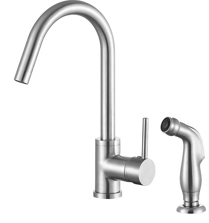 Anzzi Farnese Single-Handle Standard Kitchen Faucet in Brushed Nickel KF-AZ222BN