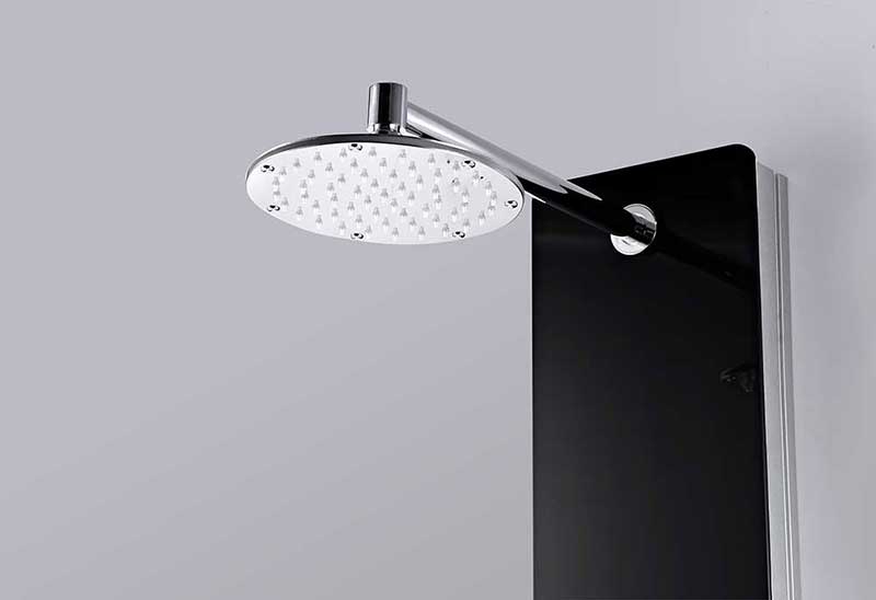 Anzzi LANDE Series 56 in. Full Body Shower Panel System with Heavy Rain Shower and Spray Wand in Black 2