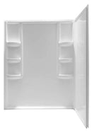 Anzzi Lex-Class 60 in. x 36 in. x 74 in. 2-piece DIY Friendly Corner Shower Surround in White