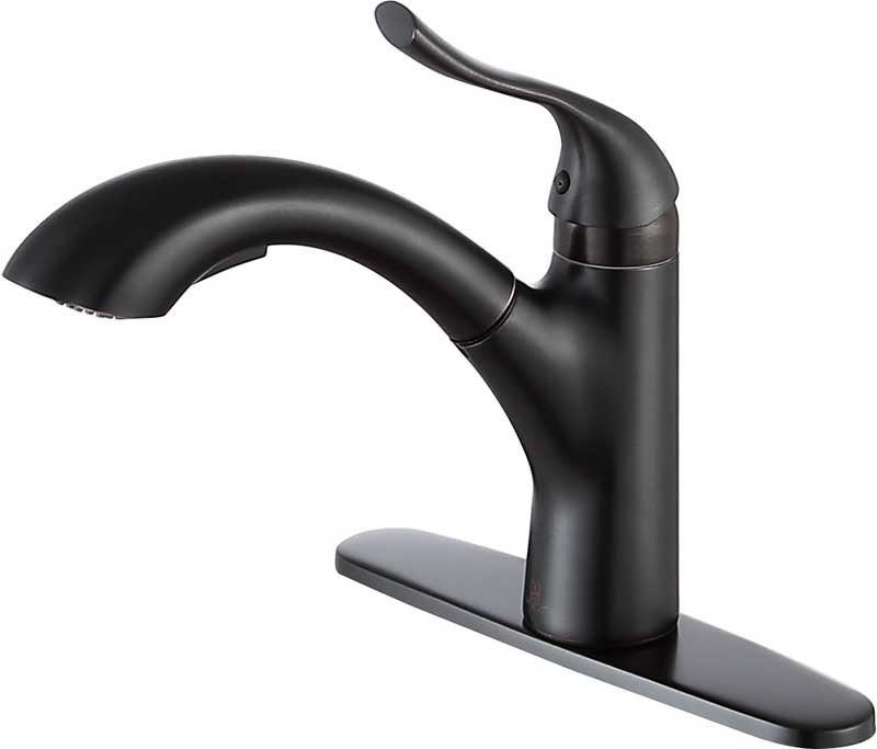 Anzzi Navona Single-Handle Pull-Out Sprayer Kitchen Faucet in Oil Rubbed Bronze KF-AZ206ORB