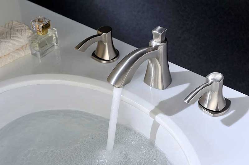 Anzzi Sonata Series 2-Handle Bathroom Sink Faucet in Brushed Nickel 4