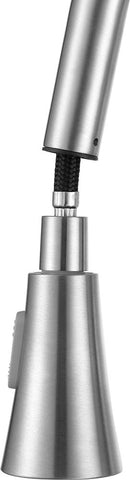 Anzzi Tulip Single-Handle Pull-Out Sprayer Kitchen Faucet in Brushed Nickel KF-AZ216BN 20
