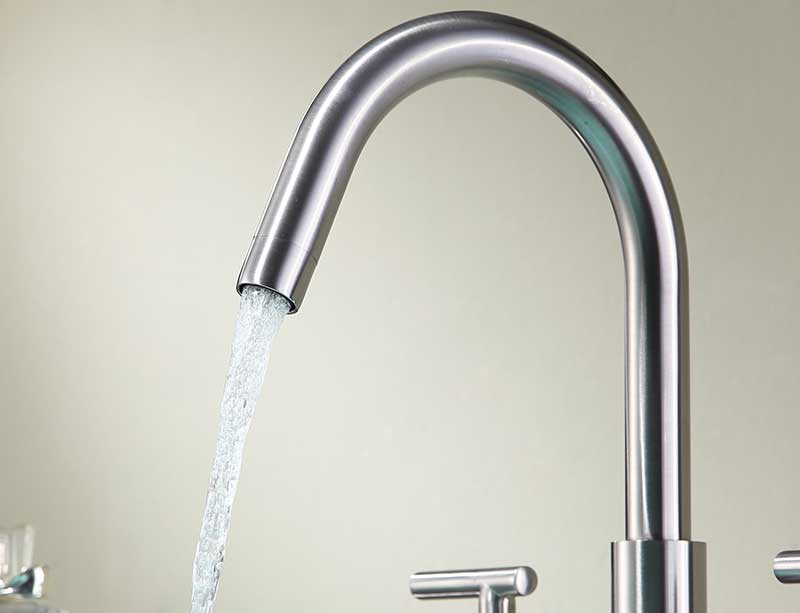 Anzzi Roman 8 in. Widespread 2-Handle Bathroom Faucet in Brushed Nickel L-AZ190BN 7