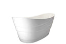 Anzzi Stratus 67 in. One Piece Acrylic Freestanding Bathtub in Glossy White 3