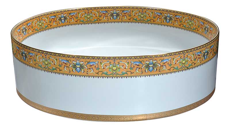 Anzzi Byzantian Series Ceramic Vessel Sink in Mosaic Gold LS-AZ266 3