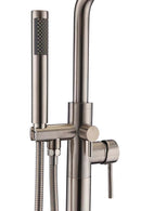 Anzzi Moray Series 2-Handle Freestanding Tub Faucet with Hand Shower in Brushed Nickel FS-AZ0048BN 6