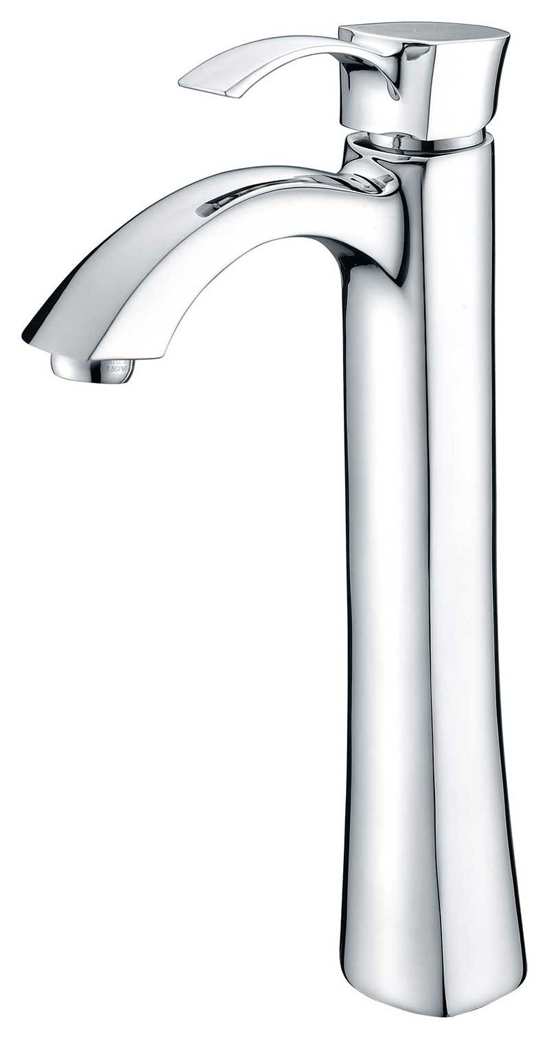Anzzi Etude Series Deco-Glass Vessel Sink in Lustrous Clear Finish with Harmony Faucet in Chrome 3