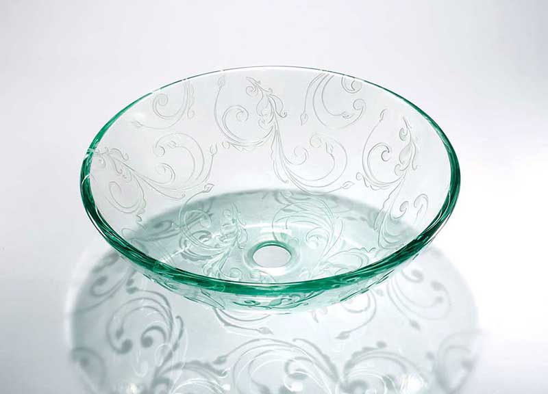 Legion Furniture Glass Sink Bowl Clear