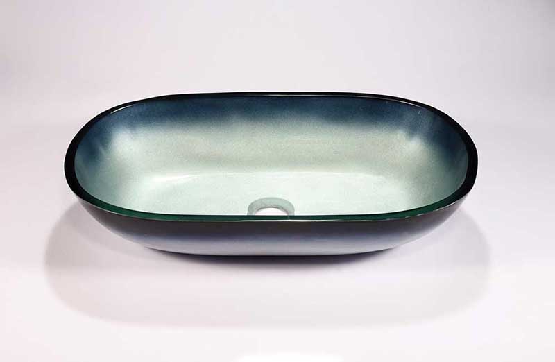 Legion Furniture Glass Sink Bowl Steel Gray