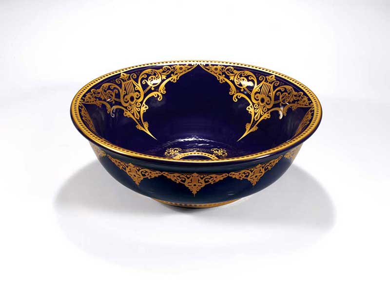 Legion Furniture Porcelain Sink Bowl Blue, Purple, Gold
