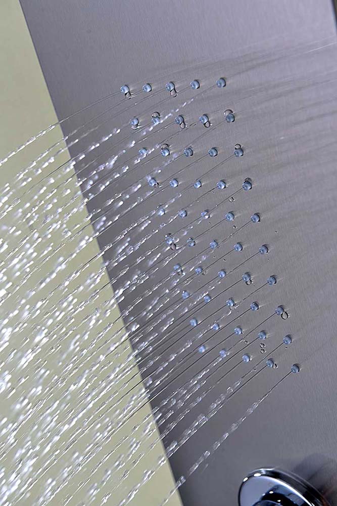 Anzzi Arc 64 in. 2-Jetted Shower Panel with Heavy Rain Shower and Spray Wand in Brushed Stainless Steel SP-AZ024 3