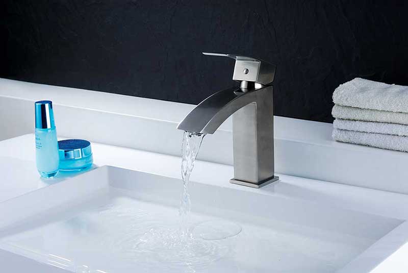 Anzzi Revere Single Handle Bathroom Sink Faucet in Brushed Nickel 6