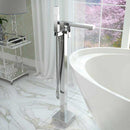 Anzzi Aegis 5.7 ft. Acrylic Double Slipper Clawfoot Non-Whirlpool Bathtub in White and Dawn Series Faucet in Polished Chrome 3
