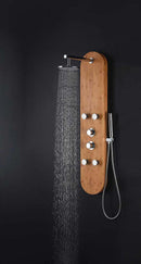 Anzzi Mansion 52 in. Full Body Shower Panel with Heavy Rain Shower and Spray Wand in Natural Bamboo
