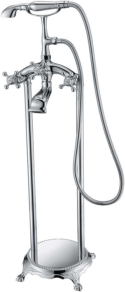 Anzzi Tugela 3-Handle Claw Foot Tub Faucet with Hand Shower in Polished Chrome FS-AZ0052CH