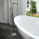 Anzzi Vision 5.9 ft. Acrylic Freestanding Non-Whirlpool Bathtub in White and Sens Series Faucet in Chrome 6