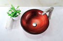 Anzzi Oau Series Deco-Glass Vessel Sink in Lustrous Red LS-AZ8108 2