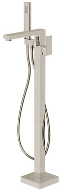 Anzzi Dawn Series 2-Handle Freestanding Claw Foot Tub Faucet with Hand shower in Brushed Nickel