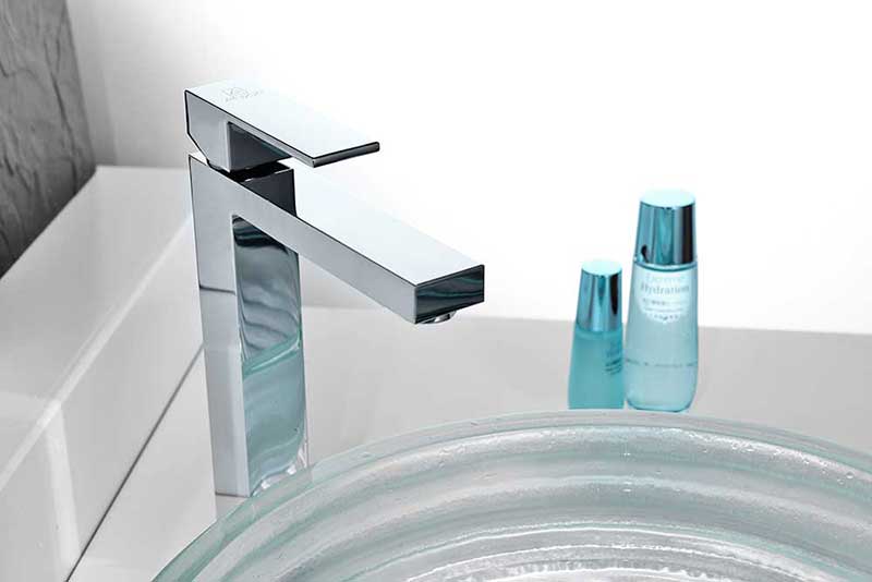 Anzzi Enti Series Single Handle Vessel Sink Faucet in Polished Chrome 5